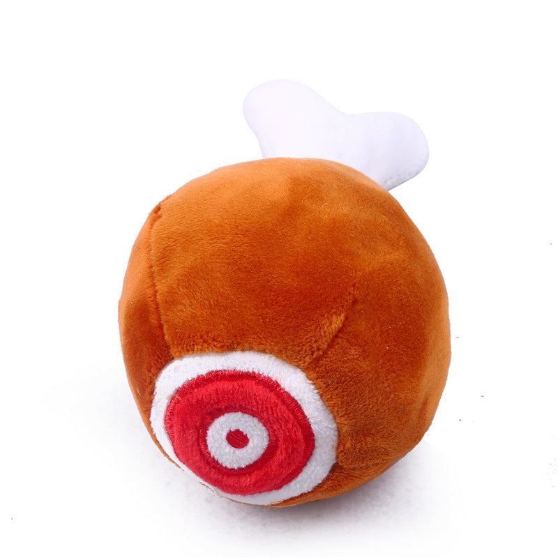 Jouet Peluche Cuisse de Poulet pour Chien - Couineur Anti-Morsure