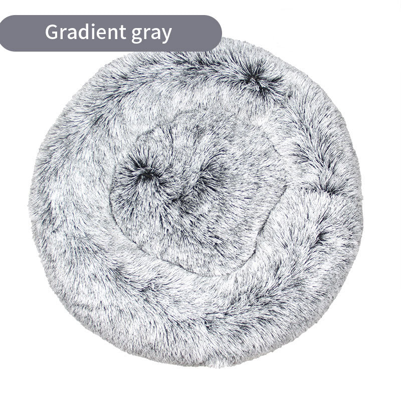 Corbeille Ronde Peluche Dégradée pour Chien et Chat