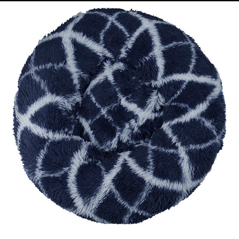 Corbeille Ronde Peluche Dégradée pour Chien et Chat