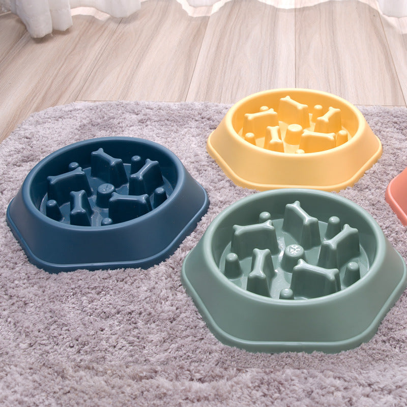 Gamelle Anti-Glouton pour Chien - Forme Os