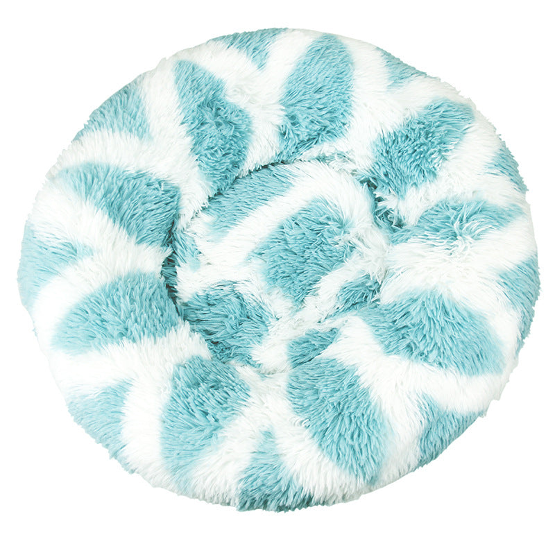 Corbeille Ronde Peluche Dégradée pour Chien et Chat