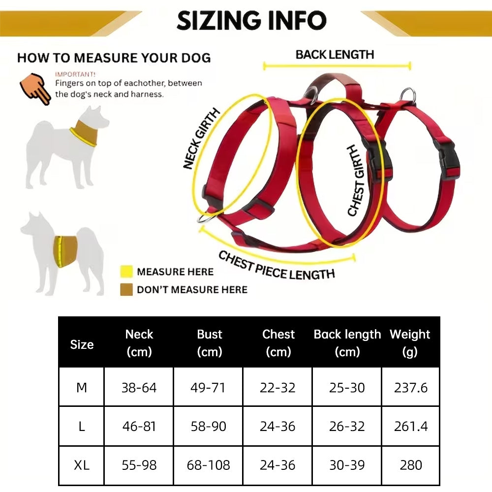Harnais Tactique Anti-Traction pour Grand Chien — Confort et Sécurité"