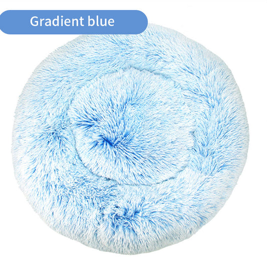 Corbeille Ronde Peluche Dégradée pour Chien et Chat