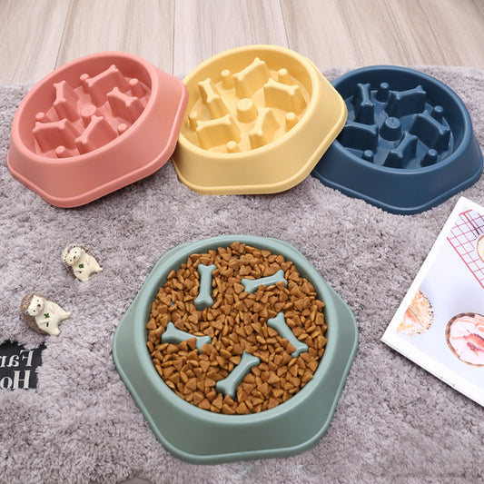 Gamelle Anti-Glouton pour Chien - Forme Os