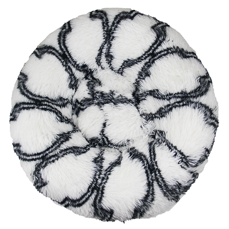Corbeille Ronde Peluche Dégradée pour Chien et Chat