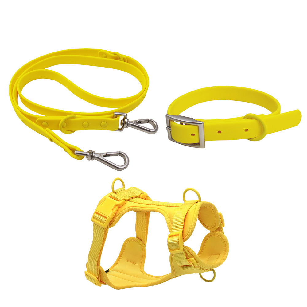 Set Laisse Collier Harnais Waterproof pour Chien - Anti-Traction
