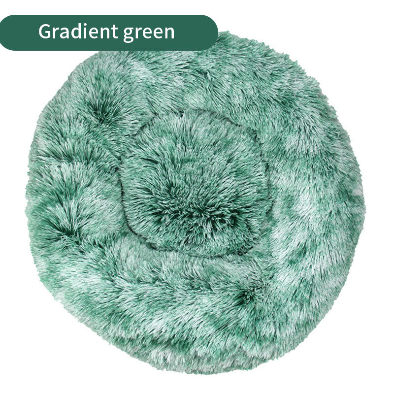 Corbeille Ronde Peluche Dégradée pour Chien et Chat