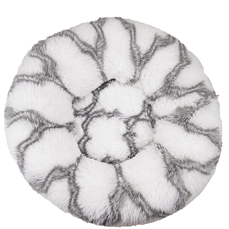 Corbeille Ronde Peluche Dégradée pour Chien et Chat