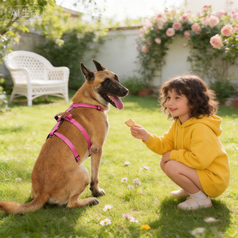 Harnais Tactique Anti-Traction pour Grand Chien — Confort et Sécurité"
